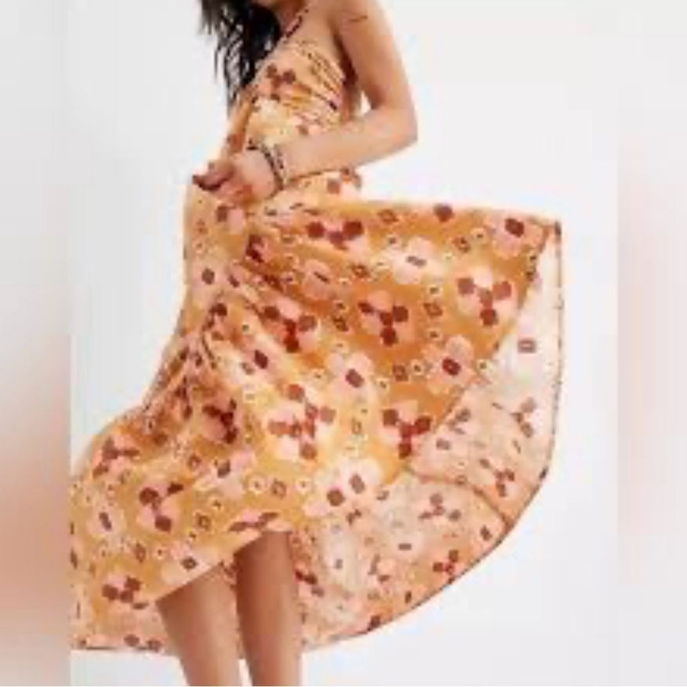 NWOT AERIE Braided Halter Neck Linen Blend Maxi Dress - Picture 2 of 6